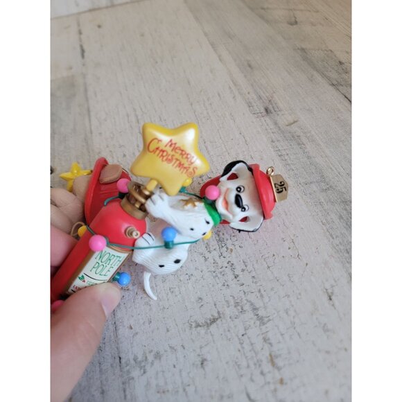 Vintage firefighter mouse Dalmatian fire extinguisher ornament Xmas set - Picture 7 of 8